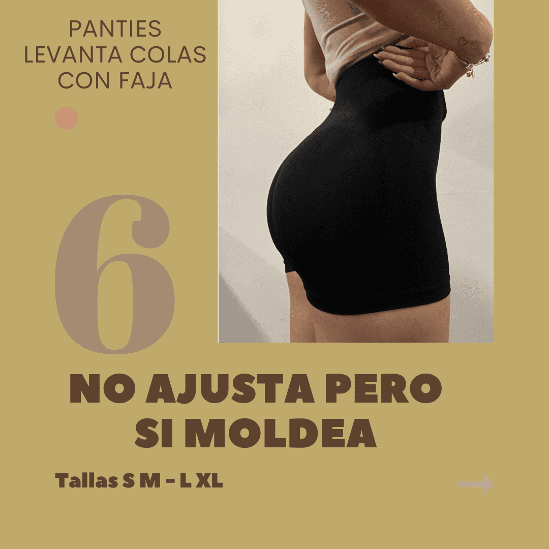 PANTY FAJA LEVANTA COLA COMBO X 6